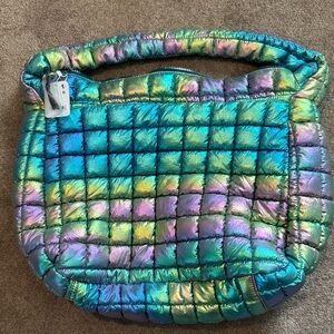 Free People Iridescent Quilted Shoulder Bag- limited edition